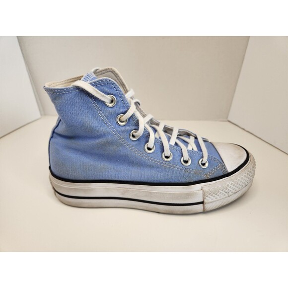 Converse All Star Shoes Women's 5.5 Light Blue Lift Platform Chuck Taylor - Picture 5 of 9